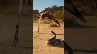 Eagle vs Snake — Desert Clash - WildClashes #animals#wildlife#epic#nature#shorts#viral#fyp