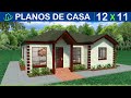 🔴 PLANOS GRATIS DE CASA SENCILLA PEQUEÑA Y ECONOMICA ►3 Habitaciones ►2 Baños