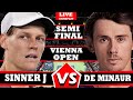 🔴LIVE: SINNER J VS DE MINAUR A | VIENNA OPEN 2025 | SEMIFINALS   #tennis #wta #atp