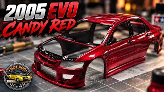 This Candy Red Mitsubishi Evo Is Coming Together 125 Scale Model