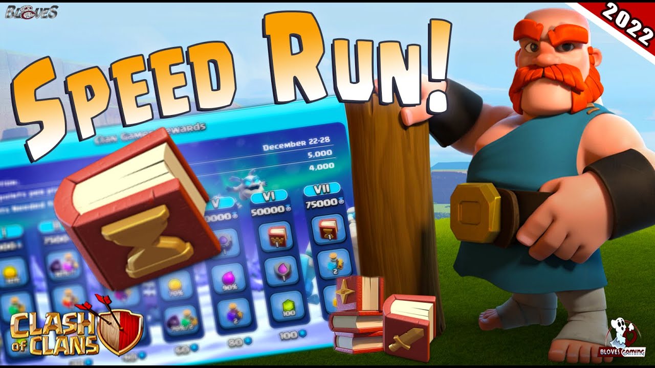 Live clash of clan Speed run for the Clan Games! December Clashmas
