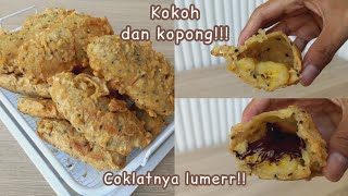 CARA BIKIN PISANG NAGA KOPONG ISI COKLAT LUMER VIRAL !!