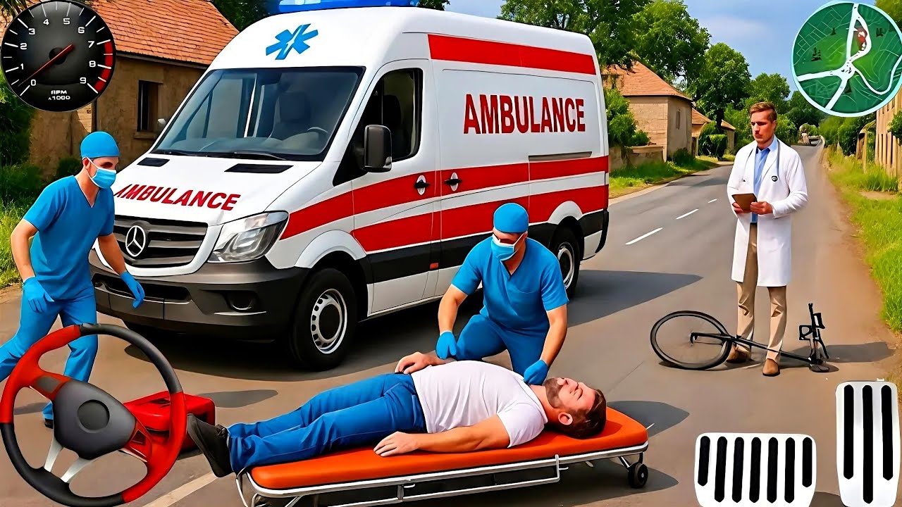 Ambulance City Rescue Simulator 3D Game - 911 US Emergency Ambulance Driving 3D - Android Gameplay