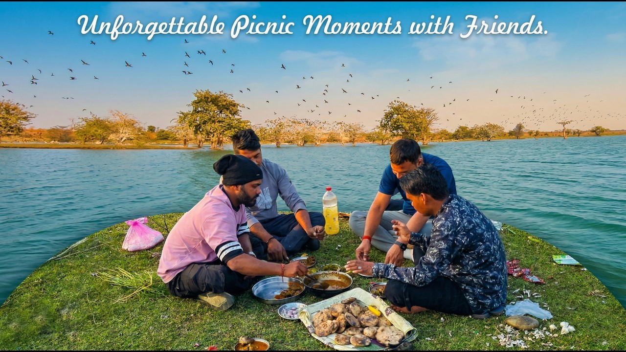 fishing and picnic full vlog video | net fishing | village Life | a day with nature [4K]