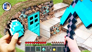 : Minecraft in Real Life POV -  UNDERGROUND DIAMOND BASE Realistic Minecraft 