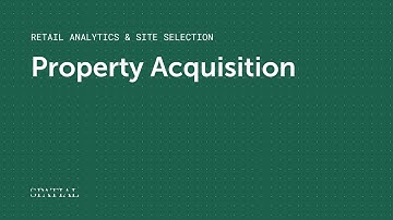 Property Acquisition — Retail Analytics & Site Selection