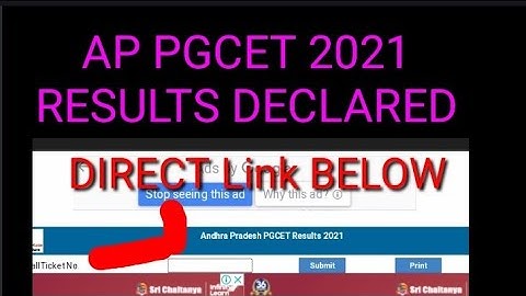 AP PGCET RESULTS DECLARED 2021/AP PGCET RESULTS DECLARED in Telugu 2021/How to check ap Pgcet result
