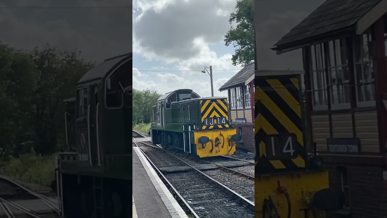 BR class 14 leaving tenterdon station (the Kent and East Sussex railway)
