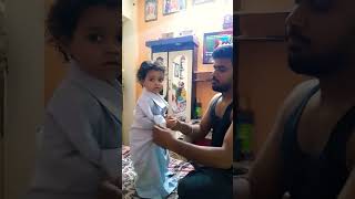 apne #daddy ka shirt pehen rhi h😍 #aanya #viral #minivlog #momlife #aanyababyvlog #shorts
