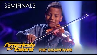 Tyler Butler Figueroa: Child Violinist Moves Crowd To TEARS With Emotional Act | AGT Champions