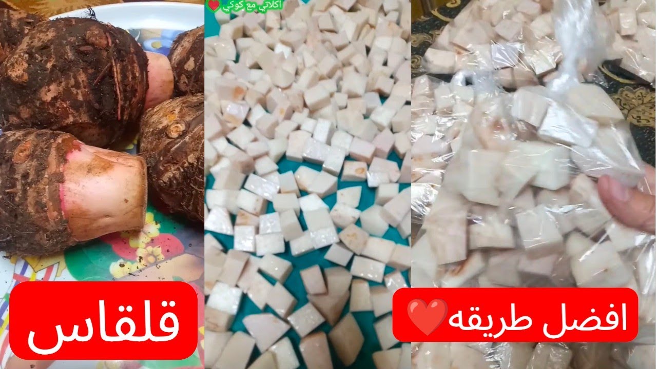 افضل طريقه لتخزين القلقاس ❤️ سهله وبسيطه بمكونات في البيت 🫶❤️