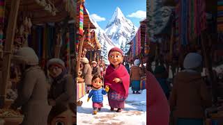 small ||girl ||with her dadi market ||viral #shorts video ||@ R0yalanimation-b2c