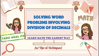 Solving Word Problems involving Division of Decimals