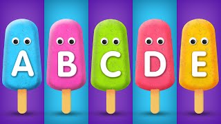 Learn ABC's with Alphabet Ice Cream Popsicles Song | ABC Songs for Children