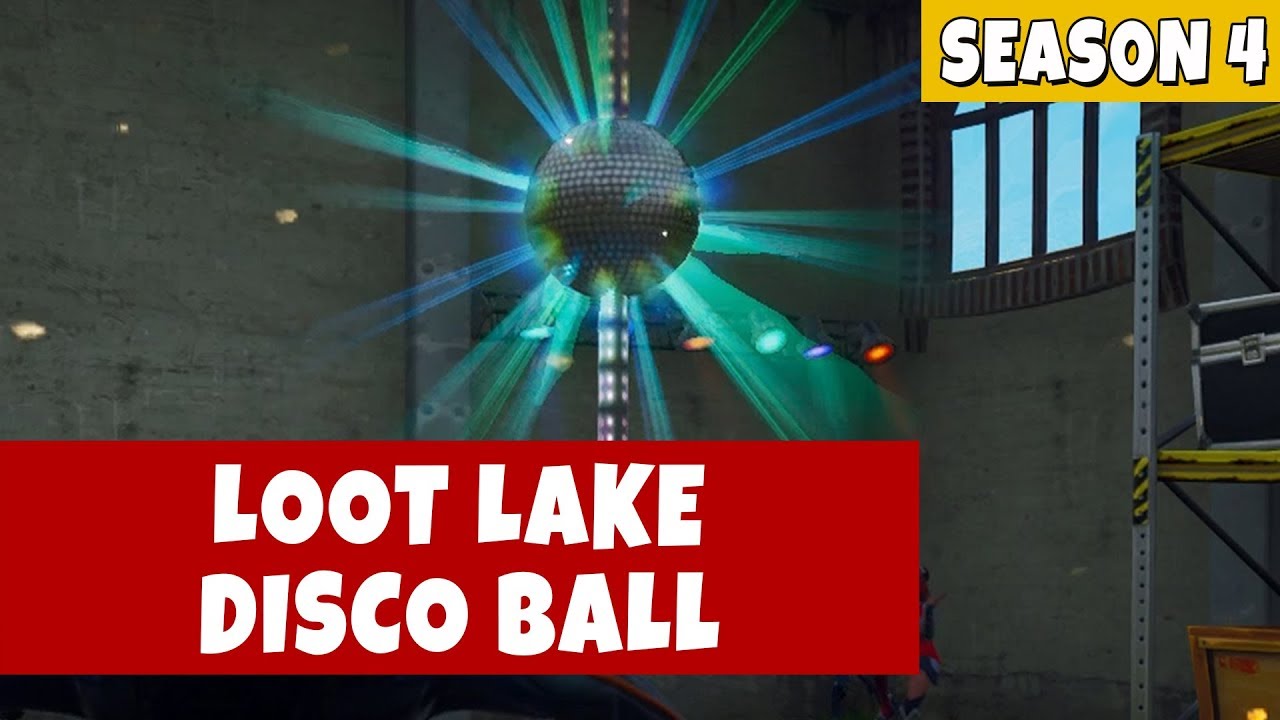 Fortnite Season 4 Week 5 Loot Lake Disco Ball Challenge Fortnite Dance With Others To Raise Disco Ball Near Loot Lake Season 4 Week 5 Challenges Youtube