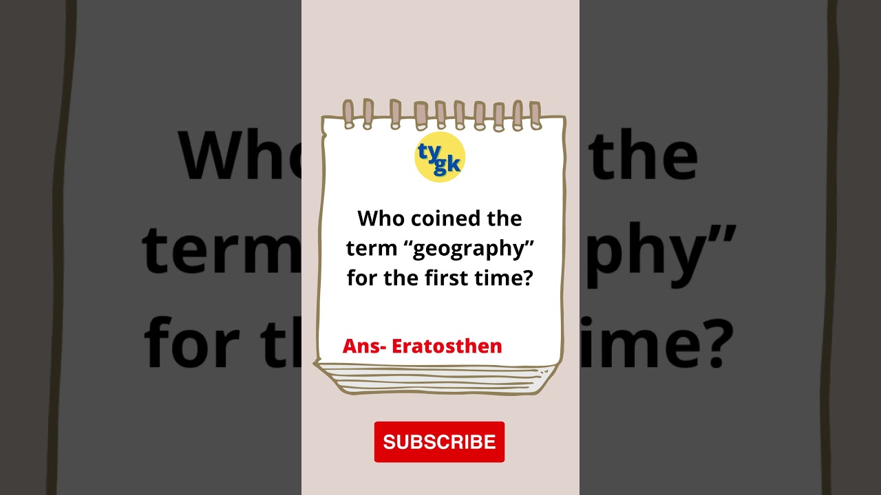 Who coined the term “geography” for the first time? shorts YouTube