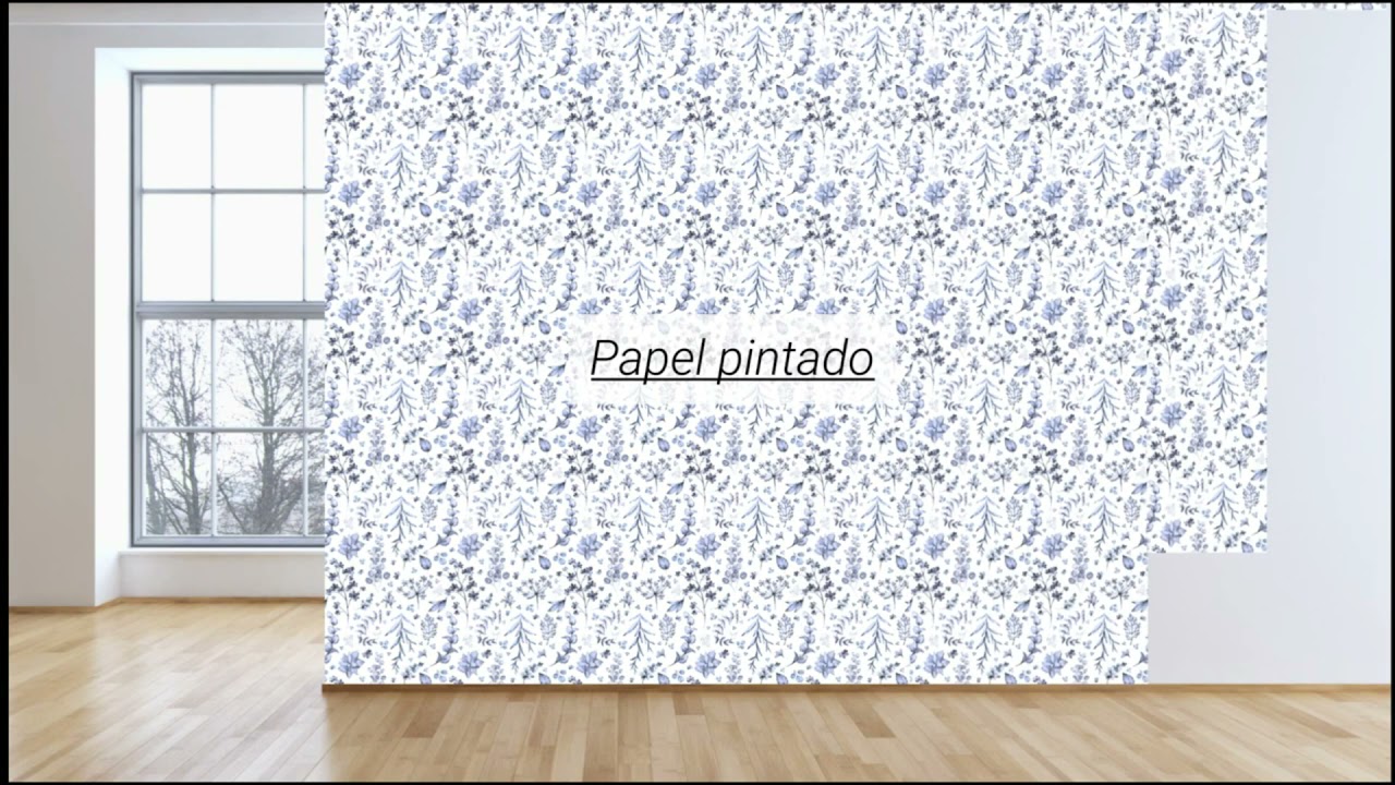 Rollo de papel pintado baño de dos paneles autoadhesivos texart EUCALIPTO