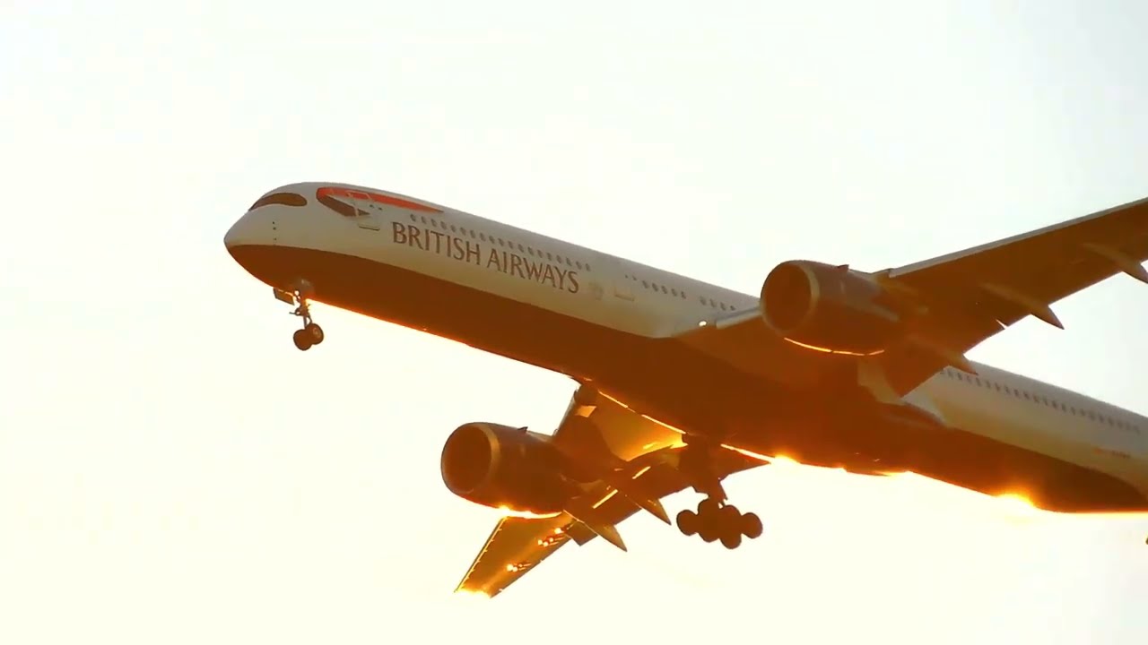 British Airways A350 followed by it's big bro Singapore Airlines A380