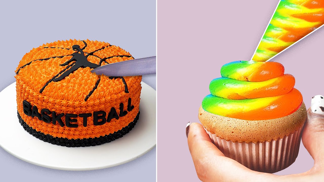 A Simple Basketball Chocolate Cake 🏀 🏀 Cake Decorating Challenge 