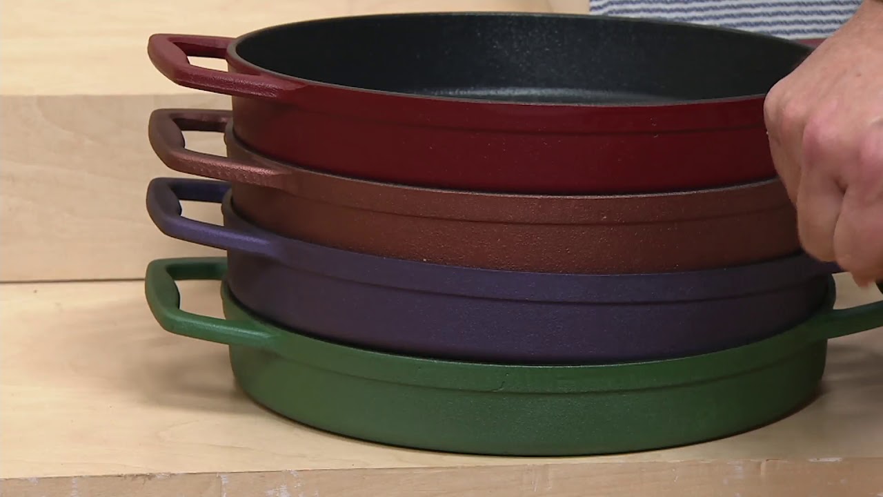 Le Creuset Enameled Cast Iron 10.25 Round Grill Pan on QVC 