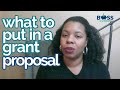 What to put in a grant proposal