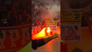 Olympiacos ultras gate 7 steal and burn maccabi's important banner from their ultras Olympiacos ultras gate 7 steal and burn maccabi's important banner from their ultras