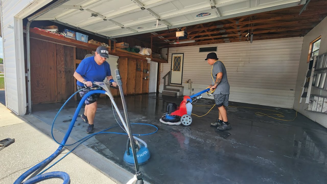 Another Garage Floor Cleaning in Davenport Fl YouTube