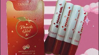 Unboxing Tanako Peach Girl Matte Silky Lipstick (Lazada)