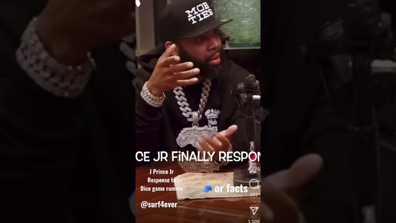 J Prince Jr response to dice game rumours!