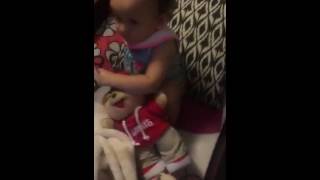 Aiviana Mileena just chilling with her Shonneys bear