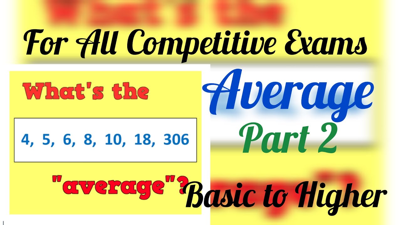 Average(part 2)/ssc maths/government service preparation 🔥 YouTube