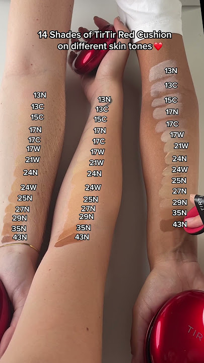 14 Shades of ❤️ TirTir Red Cushion on different skin types