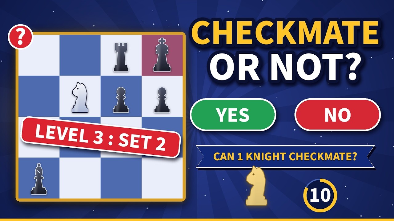 Can ONE Knight Checkmate? 🤯 Famous Checkmate Patterns | Level 3 Chess ...