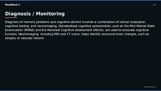 Memory Problems and Cognitive Decline Assessment