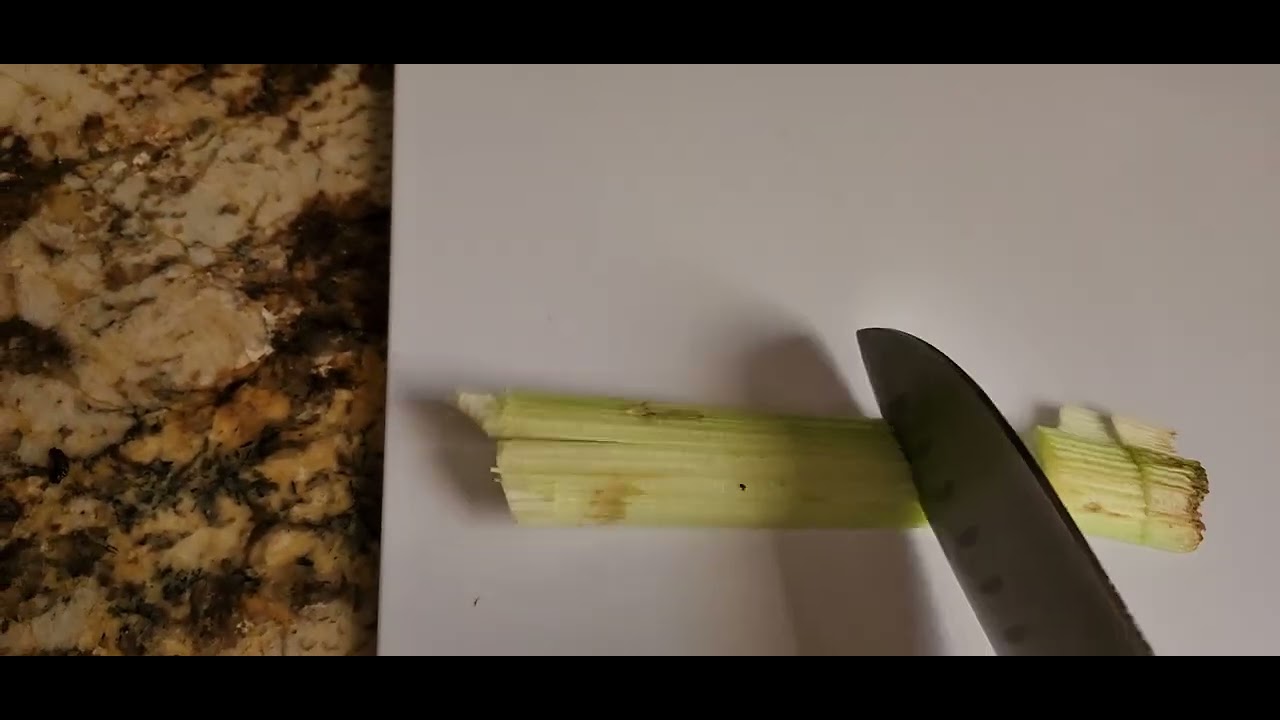 Chopping Celery In Half