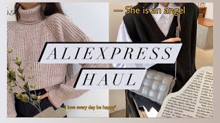 МОИ ПОКУПКИ с ПРИМЕРКОЙ ALIEXPRESS // СУМКА BOTTEGA | САМЫЙ КРАСИВЫЙ СВИТЕР |  АКСЕССУАРЫ | HAUL