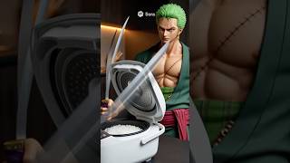 He used "Onigiri" on... actual onigiri rice. | One Piece #onepiece #zoro #roronoazoro