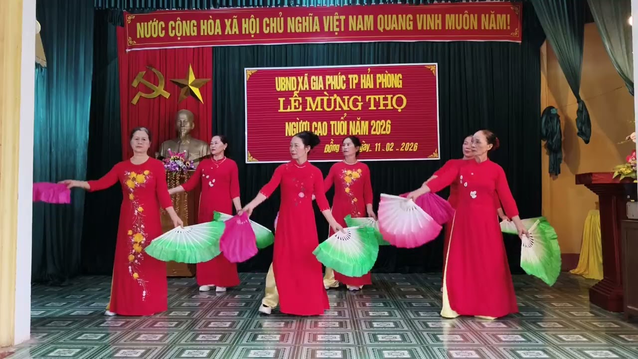 Bài múa chúc thọ cụ, hội người cao tuổi thôn đồng Đức Gia Phúc TPHP ❤️❤️🔥🔥🔥