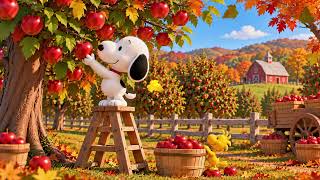 Puppy Snoopy's First Apple Picking Day 🍎🍂 | Fall Classical Music & Countryside Ambience