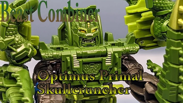 Chuck's Reviews Transformers Rise of the Beasts Beast Combiner Optimus Primal and Skullcruncher