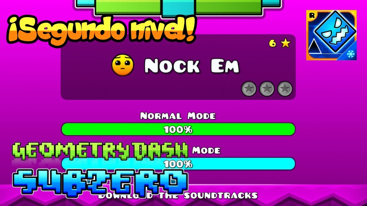 Pasando el Segundo nivel de Geometry Dash Subzero! - YouTube