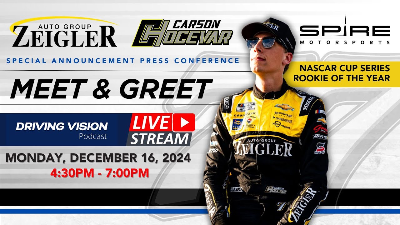 Zeigler Auto Group Press Announcement LIVESTREAM with Carson Hocevar