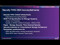 SNIA Security TWG 2024 Review And 2025 Plans SNIA Security TWG 2024 Review And 2025 Plans