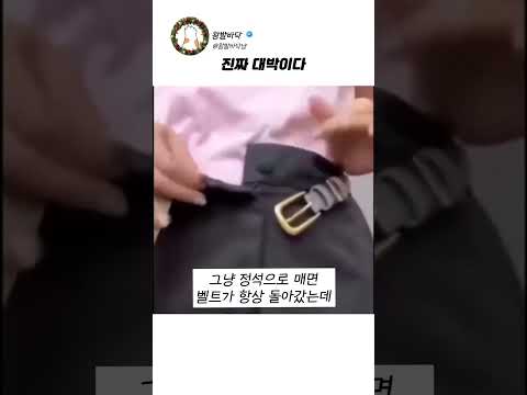 당신은 <strong>벨트를</strong> 잘못 매고있었다