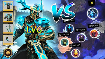 Shadow Fight 3: New CELESTIAL KONUNG Set LV6 vs All Raid Boss