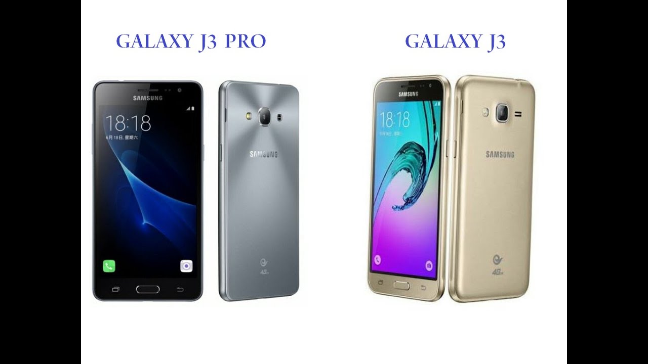 Samsung Galaxy J3 Vs Samsung Galaxy J3 Pro - YouTube