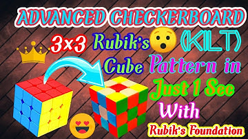 How to make ADVANCED CHECKERBOARD (KILT) Pattern in Rubik