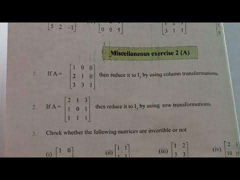 Matrices Miscellaneous 2A