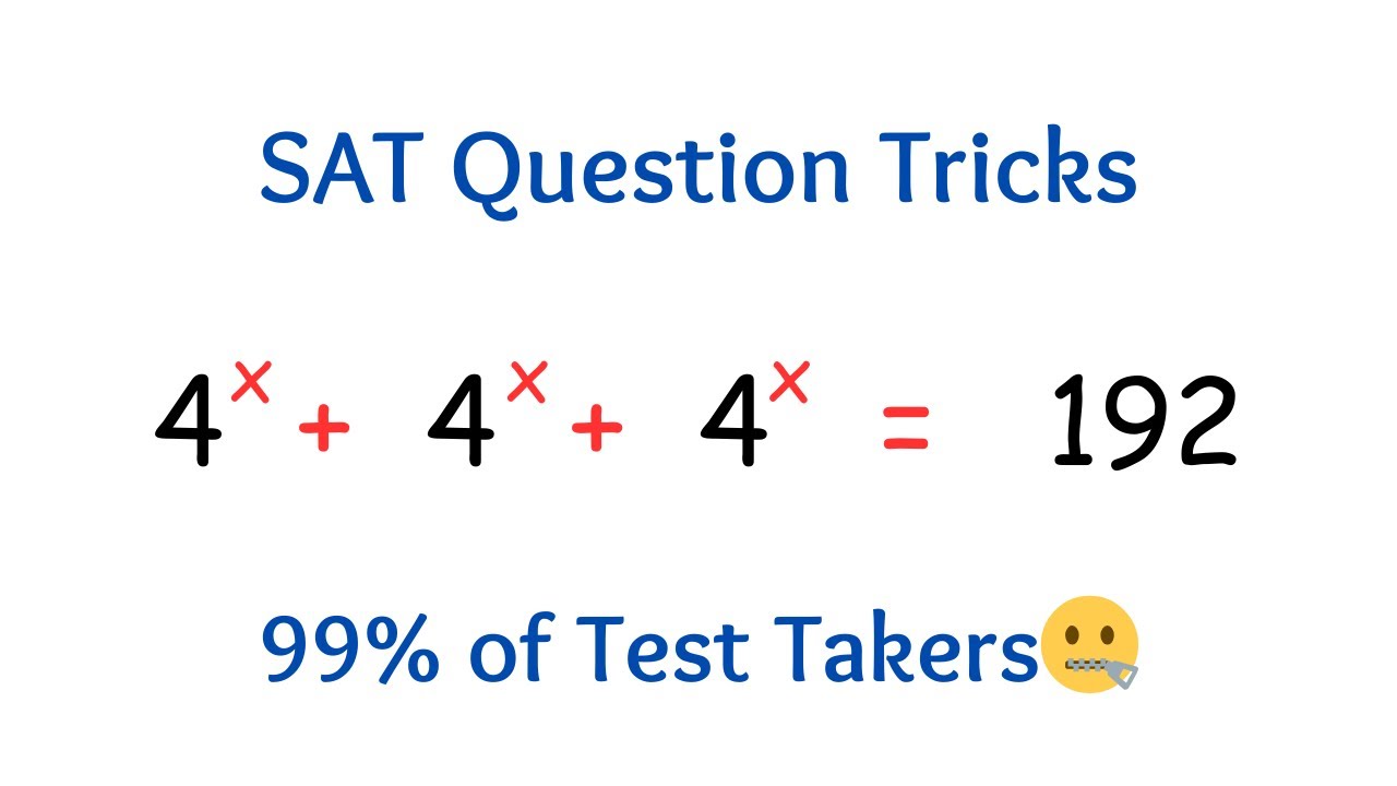 This Easy SAT Question Tricks 99% of Test Takers🤐 | Solve For x | SAT ...
