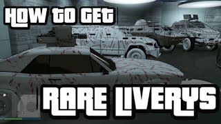 How to get Rare Liverys in GTAv Online ( Livery Chart in vid)